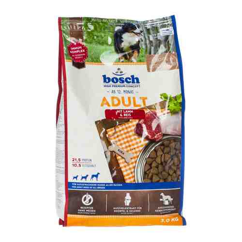 Корм сухой Bosch Adult с ягнёнком и рисом для собак 3 кг арт. 3427247