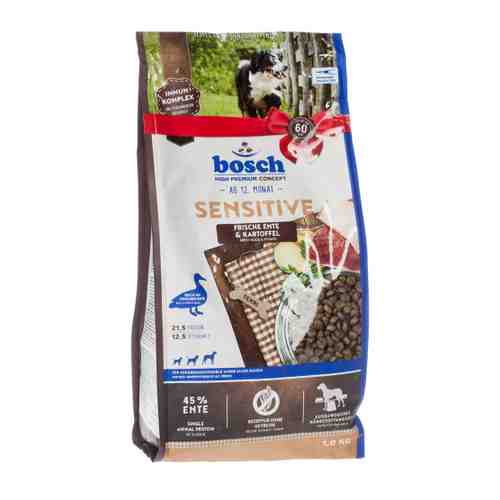 Корм сухой Bosch Sensitive с уткой и картофелем для собак 1 кг арт. 3427286