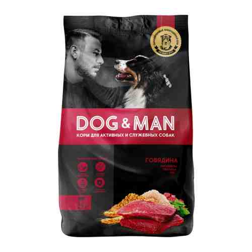 Корм сухой Dog&Man полнорационный для активных и служебных собак 15 кг арт. 3477034