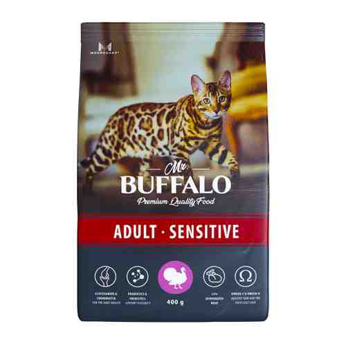 Корм сухой Mr.Buffalo Adult Sensitive индейка для кошек 400 г арт. 3520085