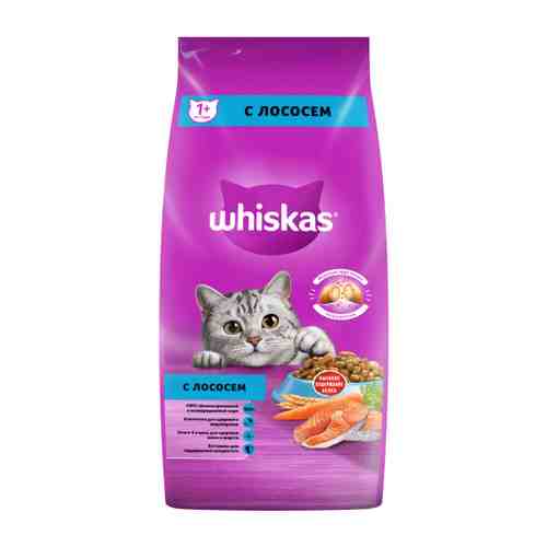 Корм сухой Whiskas полнорационный Аппетитный обед с лососем для взрослых кошек 5 кг арт. 3316320