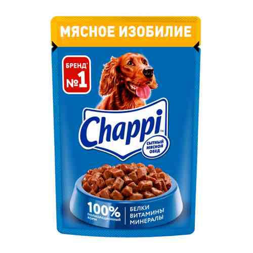 Корм влажный Chappi Сытный мясной обед Мясное изобилие для собак 85 г арт. 3406060