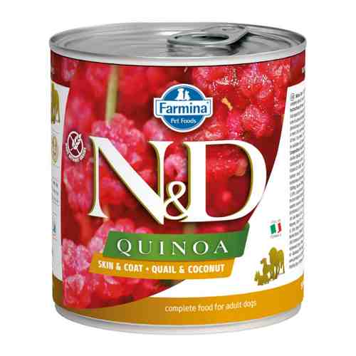 Корм влажный Farmina N&D Dog Quinoa с перепелом кокосом и киноа для здоровья кожи и шерсти для собак 285 г арт. 3478210