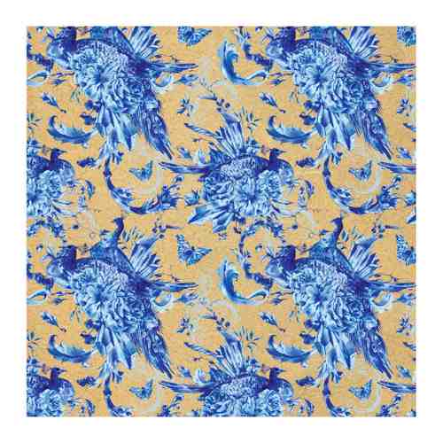 Крафт бумага Magic Pack Голубые цветы для сувенирной продукции немелованная в листах 1000х700 мм арт. 3422564