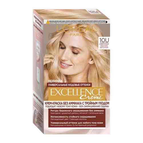 Крем-краска для волос L'Oreal Paris Excellence Creme без аммиака оттенок 10U универсальный очень-очень светло-русый арт. 3521996