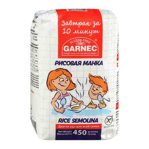 Крупка рисовая Garnec Рисовая манка без глютена 450 г арт. 3333644