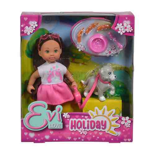 Кукла Simba Еви из серии Holiday с собачкой и аксессуарами 12 см арт. 3489064
