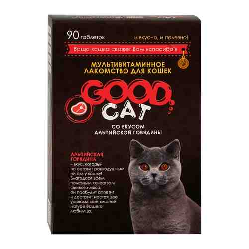 Лакомcтво GoodСat мультивитаминное со вкусом альпийской говядины для кошек 90 таблеток 37 г арт. 3403395
