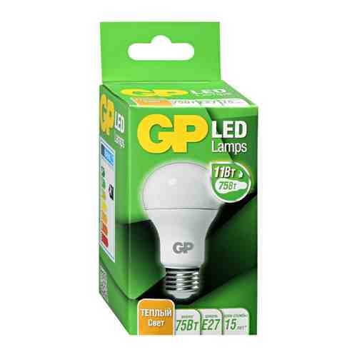 Лампа GP Batteries груша Led E27 11W 2700К арт. 3452473