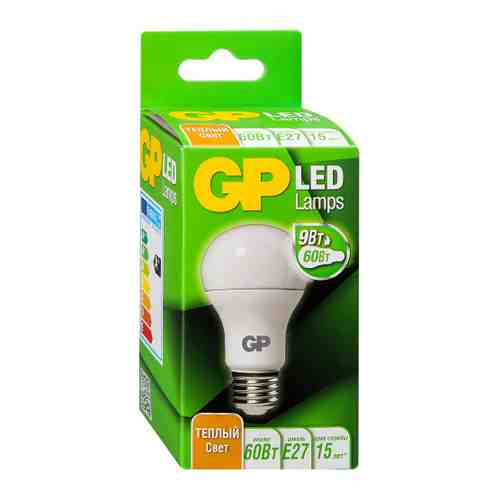 Лампа GP Batteries груша Led E27 9W 2700К арт. 3452471