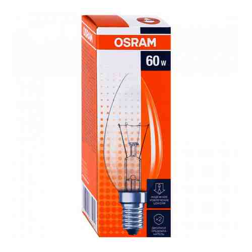 Лампа Osram B35 E14 60W прозрачная арт. 3371950