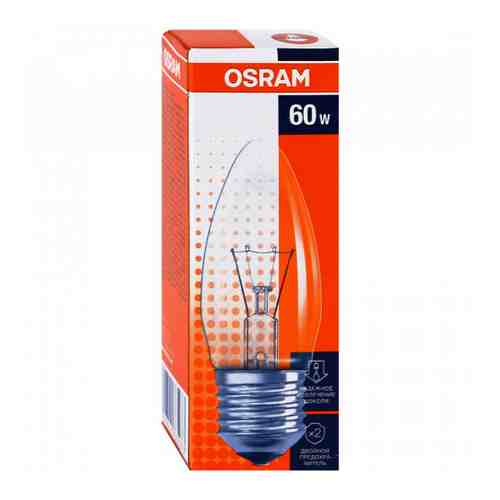 Лампа Osram B35 E27 60W прозрачная арт. 3371949