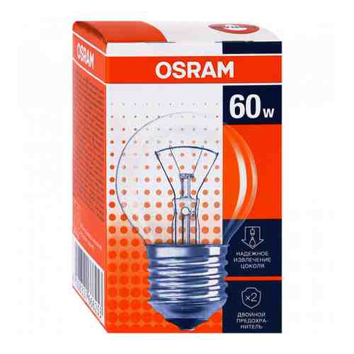 Лампа Osram P45 E27 60W прозрачная арт. 3371953