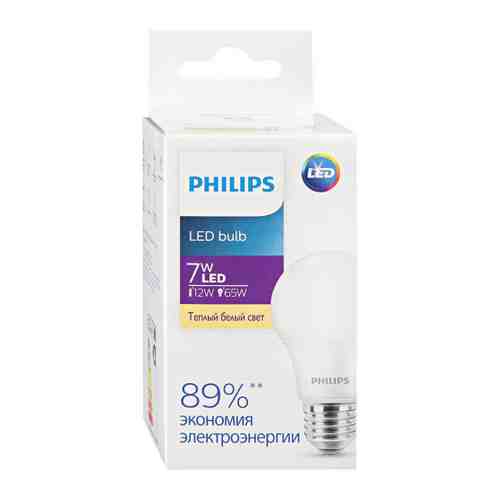 Лампа Philips Ecohome Led Bulb E27 7W 3000K арт. 3435174