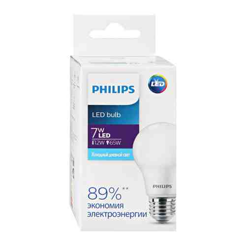 Лампа Philips Ecohome Led Bulb E27 7W 6500K арт. 3435175