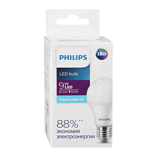 Лампа Philips Ecohome Led Bulb E27 9W 6500K арт. 3435177