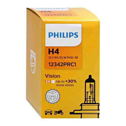 Лампа Philips Premium 12V H4 60/55W +30% 1 штука арт. 3441937