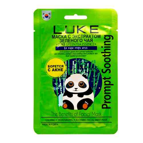 Маска для лица Luke с экстрактом зеленого чая Green Tea Essence Mask 21 г арт. 3499775