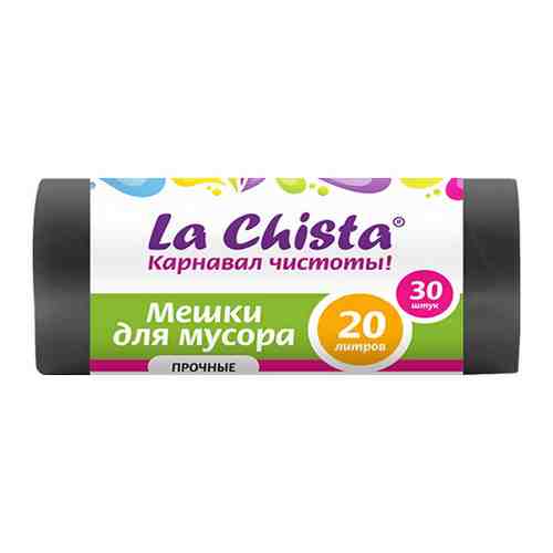 Мешки для мусора La Chista прочные черные 20 л 30 штук арт. 3518405