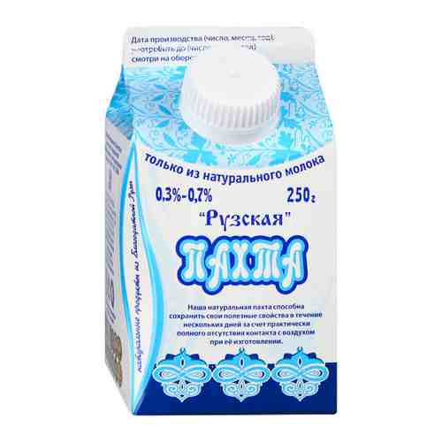 Пахта Рузское молоко Рузская 0.3-0.7% 250 г арт. 3459695