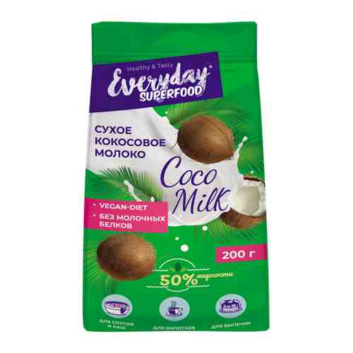 Молоко сухое Everyday кокосовое 50% 200 г арт. 3484504