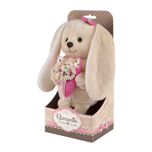 Мягкая игрушка Maxitoys Luxury Romantic Plush Club Романтичный Зайчик с розовым сердечком в коробке 25 см арт. 3428766
