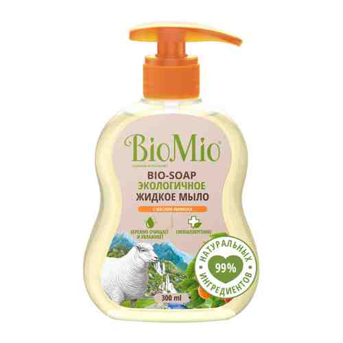 Мыло жидкое для рук BioMio Bio-Soap с маслом абрикоса 300 мл арт. 3399571