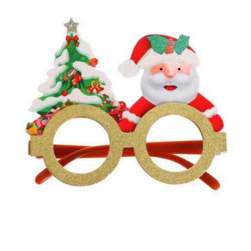 Очки маскарадные Magic Time Дед Мороз и елка с декором 14x13x1.5 см арт. 3503624