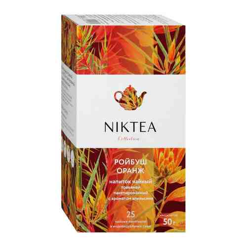 Напиток Niktea Rooibush Orange Ройбуш-Апельсин чайный травяной 25 пакетиков по 2 г арт. 3408001