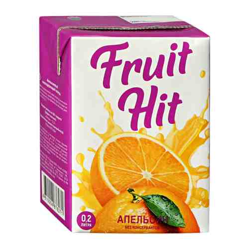 Напиток сокосодержащий Fruit Hit Апельсин негазированный 0.2 л арт. 3485219