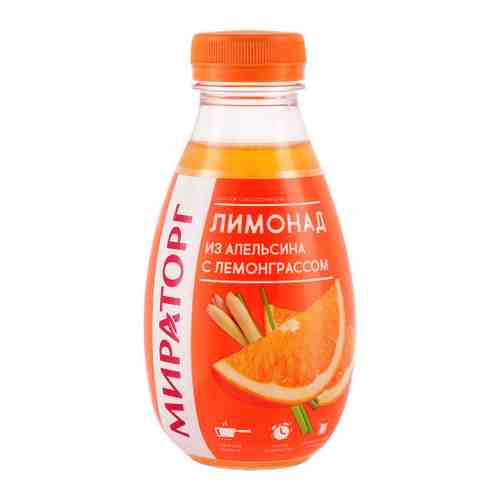 Напиток сокосодержащий Мираторг Лимонад Апельсин Лемонграсс негазированный 0.37 л арт. 3424471