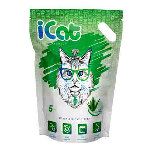 Наполнитель iCAT aloe силикагелевый для кошачьего туалета 5 л арт. 3408372
