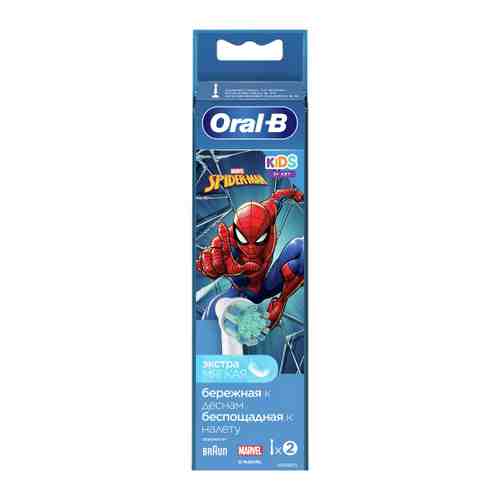Насадка для электрической зубной щетки Oral-B Spiderman экстра мягкая 2 штуки арт. 3516695