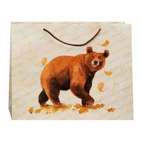 Пакет подарочный Думай о хорошем Медведь 45х35х11 см арт. 3498303