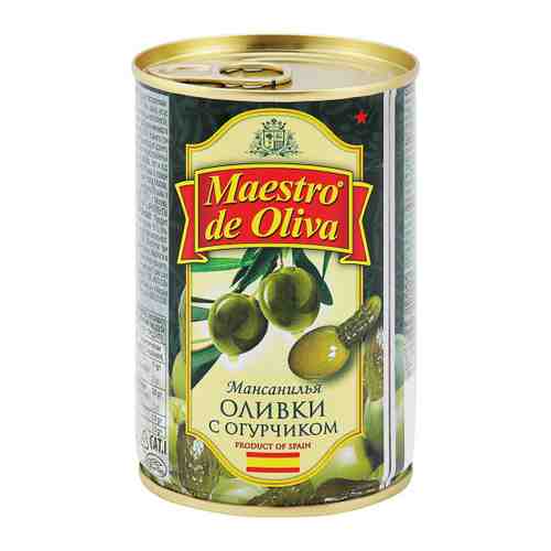 Оливки Maestro de Oliva на огурчике в оливковом масле 300 г арт. 3455983