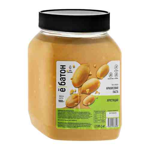 Паста Ёбатон арахисовая хрустящая без сахара 1 кг арт. 3520748