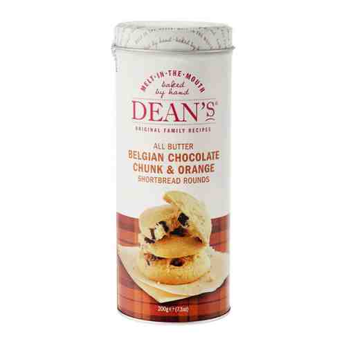 Печенье Dean's Shortbread Rounds сливочное с бельгийским шоколадом и апельсином 200 г арт. 3507082