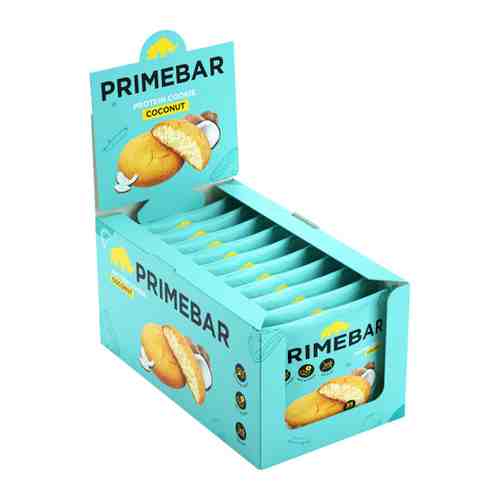 Печенье Primebar протеиновое со вкусом Кокос 10 штук по 35 г арт. 3488052