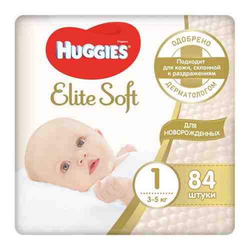 Подгузники Huggies Elite Soft 1 (3-5 кг, 84 штуки) арт. 3385157