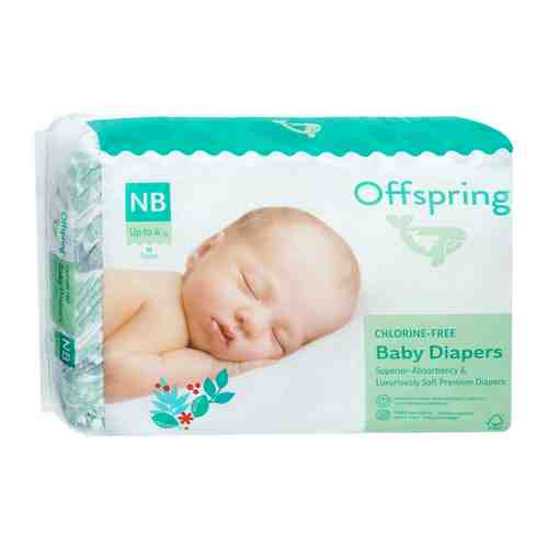 Подгузники Offspring Листочки Newborn (2-4 кг, 56 штук) арт. 3431466