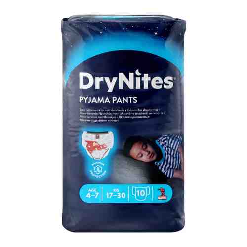 Подгузники-трусики Huggies DryNites для мальчиков (17-30 кг, 10 штук) арт. 3352697