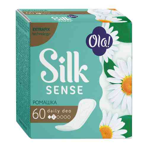 Прокладки ежедневные Ola! Silk Sense Dayly гигиенические аромат Солнечная ромашка 2 капли 60 штук арт. 3274431
