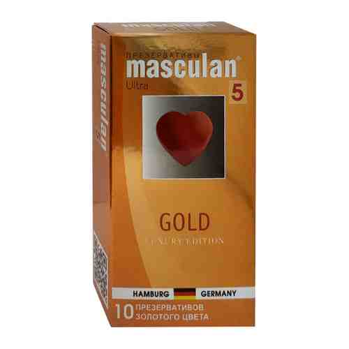 Презервативы Masculan 5 Ultra утонченный латекс золотого цвета 10 штук арт. 3483464