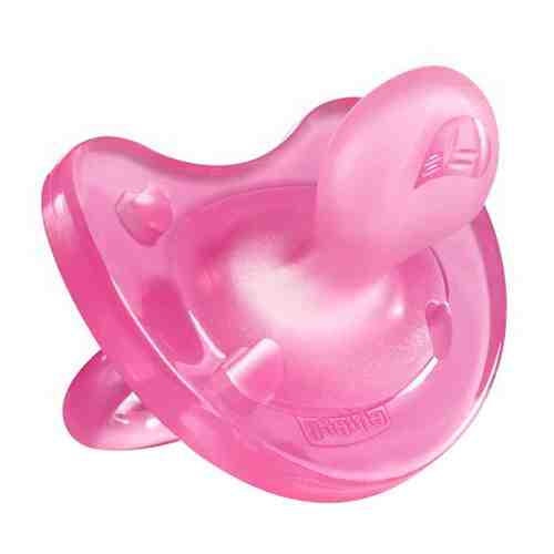 Пустышка детская Chicco Physio Soft силиконовая от 6 до 12 месяцев розовая арт. 3382363