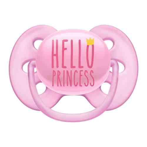 Пустышка Philips Avent ultra soft Hello princess для девочек от 6 до 18 месяцев арт. 3502844