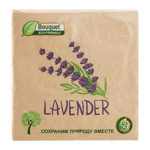 Салфетки бумажные Bouquet eco-friendly Лаванда 2 слоя 33х33 см 25 штук арт. 3435632