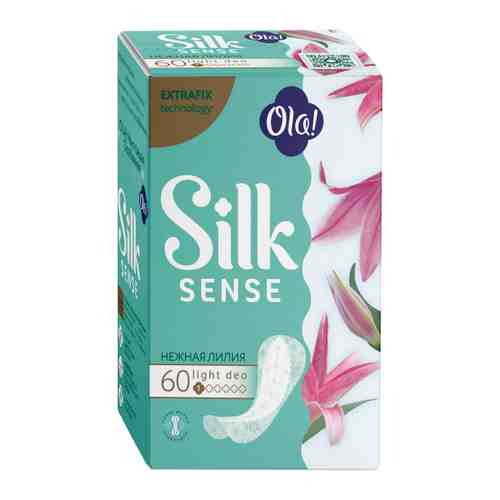 Прокладки ежедневные Ola! Silk Sense Light Стринг-мультиформ гигиенические аромат Нежная лилия 1 капля 60 штук арт. 3407940