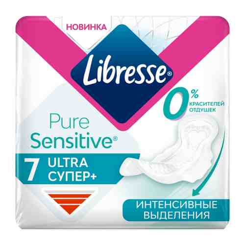 Прокладки впитывающие Libresse Ultra Pure Sensitive Супер 7 штук арт. 3414248