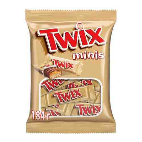 Батончик Twix minis песочные с карамелью покрытые молочным шоколадом шоколадные 184 г арт. 3202852
