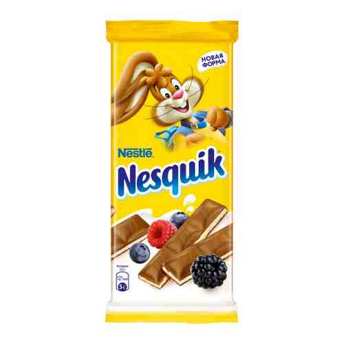 Шоколад Nesquik молочный с молочной начинкой и ягодами 90 г арт. 3516854